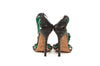Jimmy Choo Black and Green Strap Pump