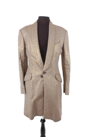 John Galliano Gold Overcoat