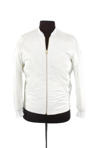 Linder White Nylon Bomber