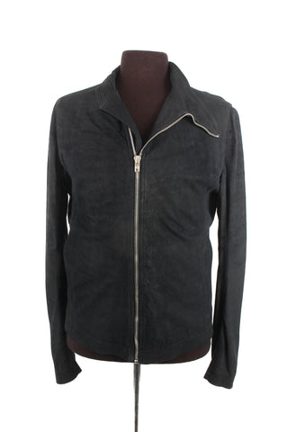 Rick Owens Blue Suede Jacket