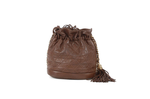 Chanel Brown Bucket Bag
