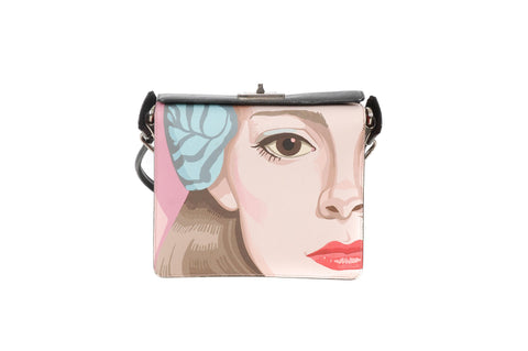 Prada Saffiano Face Print Bag