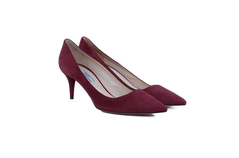 Prada Suede Kitten Pumps