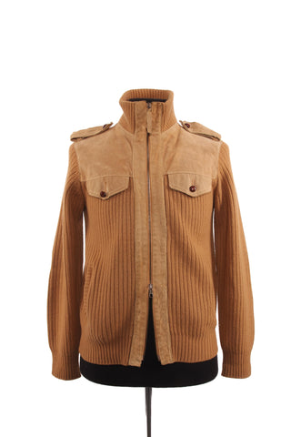 Valentino Wool and Suede Sweater