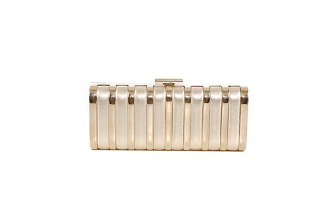 Versace Gold Ribbed Clutch