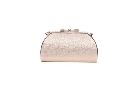 Versace Metallic Pink Leather Clutch