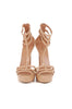 Alaia Tan Peep Toe Pumps