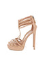 Alaia Tan Peep Toe Pumps