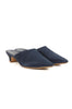 Mansur Gavriel Blue Satin Mules