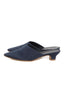 Mansur Gavriel Blue Satin Mules