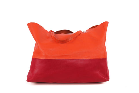 Celine Orange and Red Tote