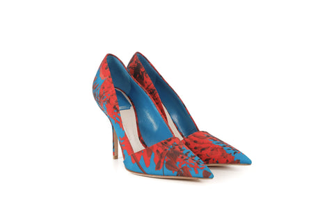 Christian Dior Red and Blue Pumps