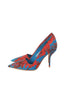 Christian Dior Red and Blue Pumps