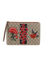 Gucci Snake Embroidered Logo Clutch