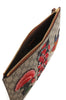 Gucci Snake Embroidered Logo Clutch