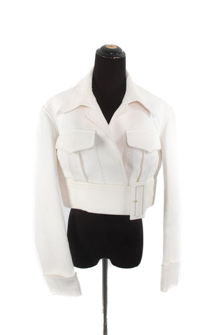 Celine White Cropped Jacket