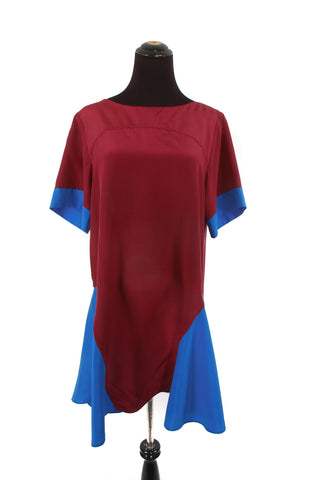 Emilio Pucci Burgundy & Blue Dress