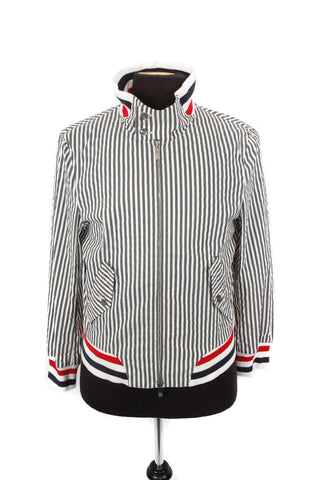 Thom Browne Grey Striped Bomber
