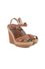 Louboutin Brown Leather Wedges