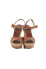 Louboutin Brown Leather Wedges