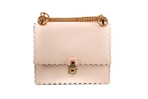 Fendi Cream Leather Shoulder Bag