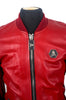 Phillip Plein Red Leather Bomber