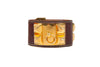 Hermes Brown Alligator Gold Cuff
