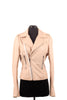 Balenciaga Vanilla Bean Leather Biker Jacket